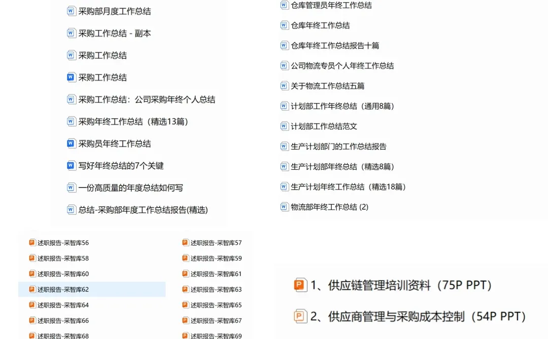 采购再忙也要精通100个公式