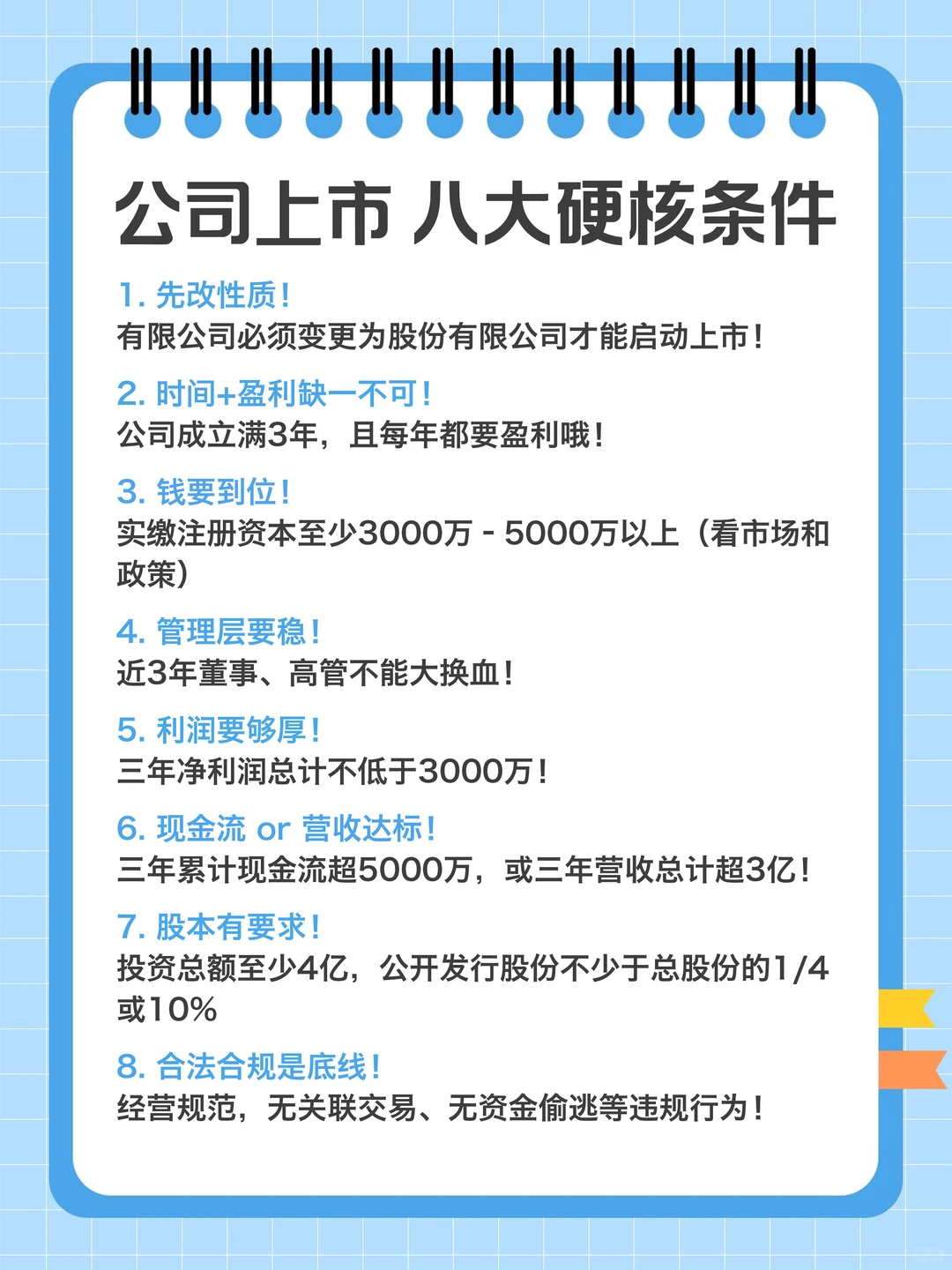 公司上市必看！8大硬核条件大公开！
