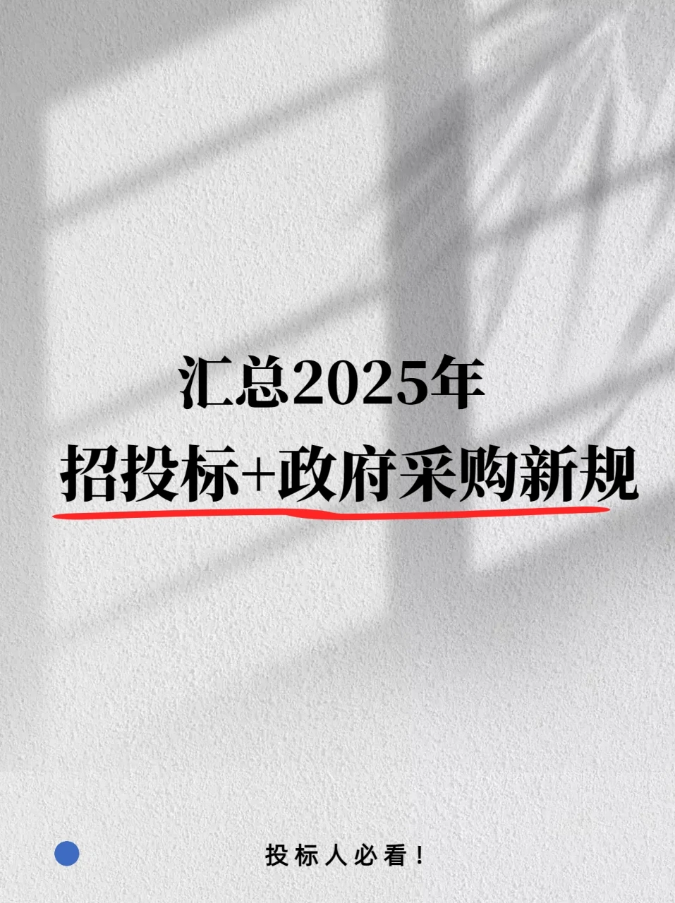 招投标+政府采购新规2025年1月1日实行