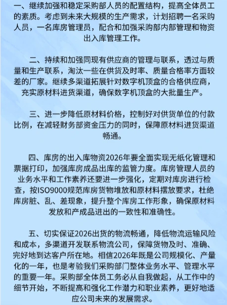 2025采购部年终成绩单