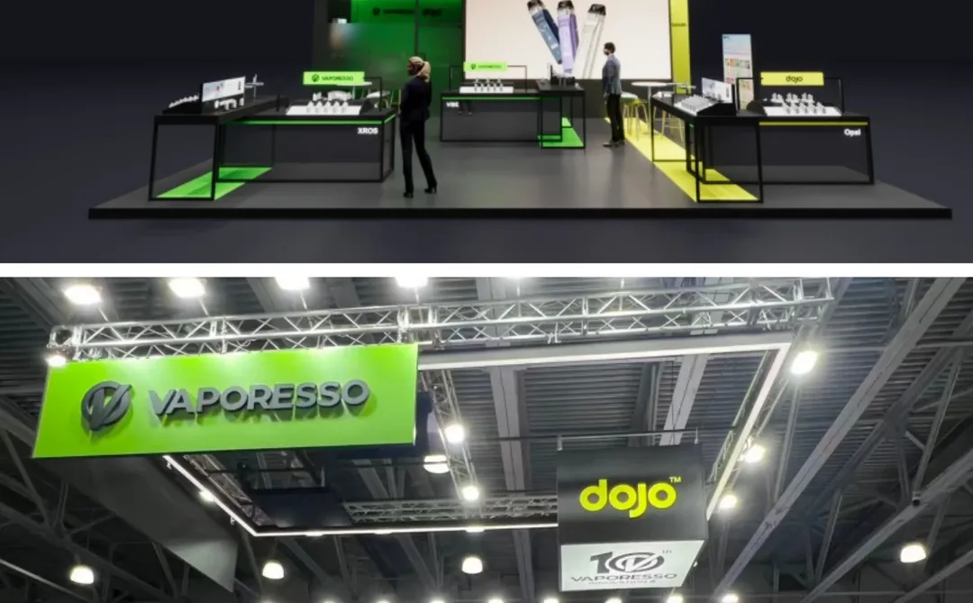 这展台的黑绿黄撞色?一整个潮到挪不开眼