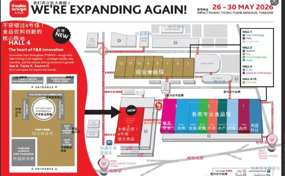 2026 年 5 月份泰国食品展