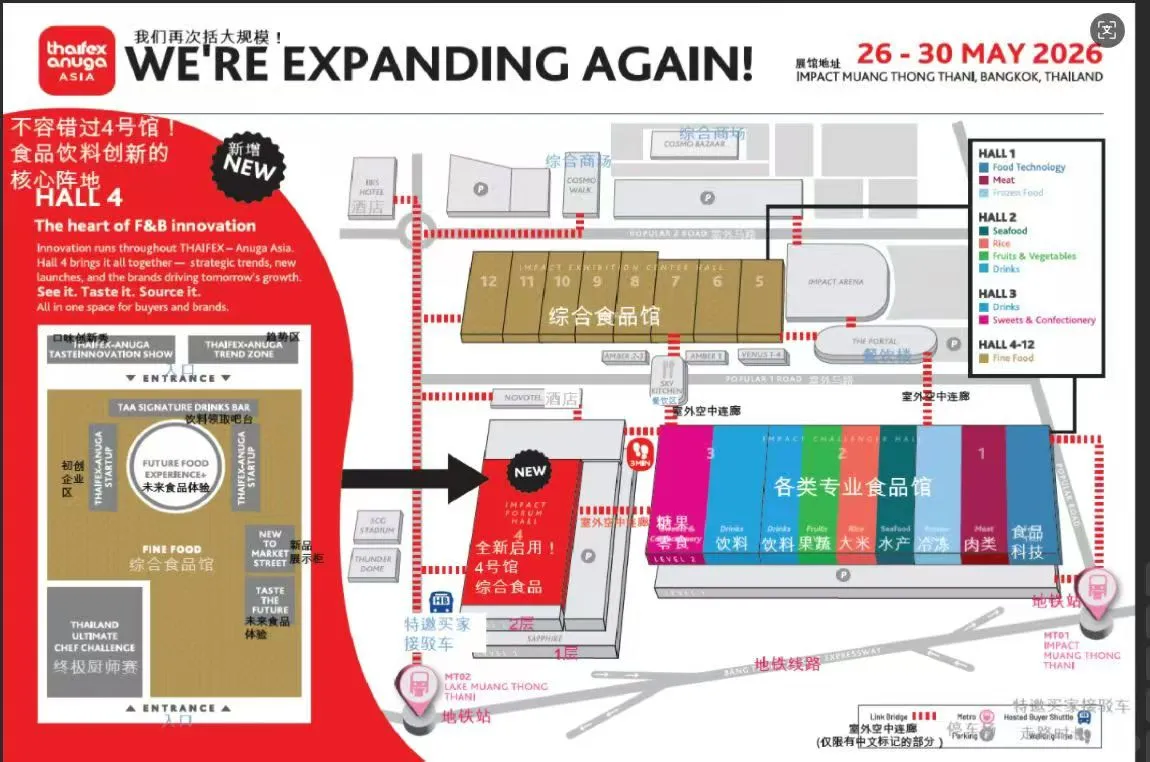 2026 年 5 月份泰国食品展