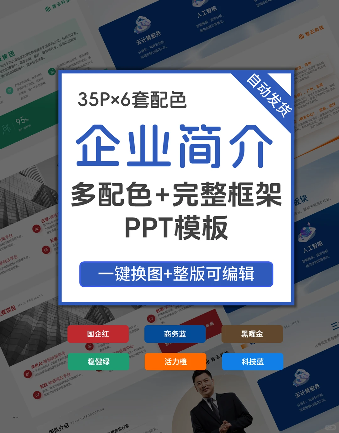 公司宣传ppt模板：一套搞定所有宣传场景