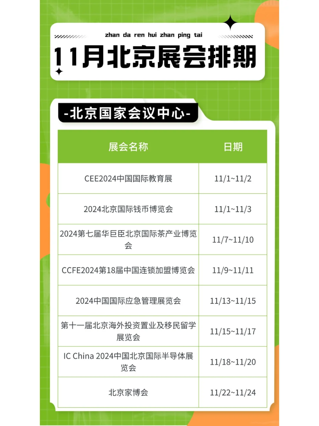 ?️11月北京展会排期,领票通道已开启!