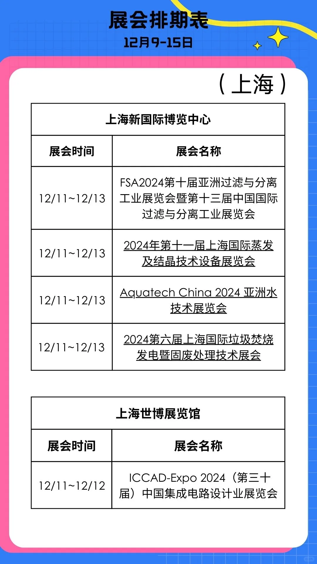 本周展会精彩预告?