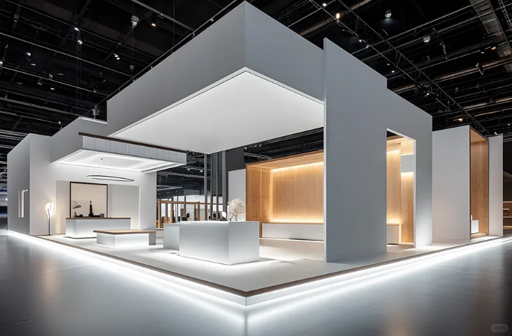【展台设计搭建】 白色简约展台设计分享
