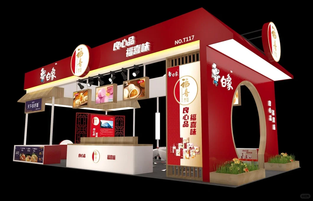 搭建过多次的中国风展台