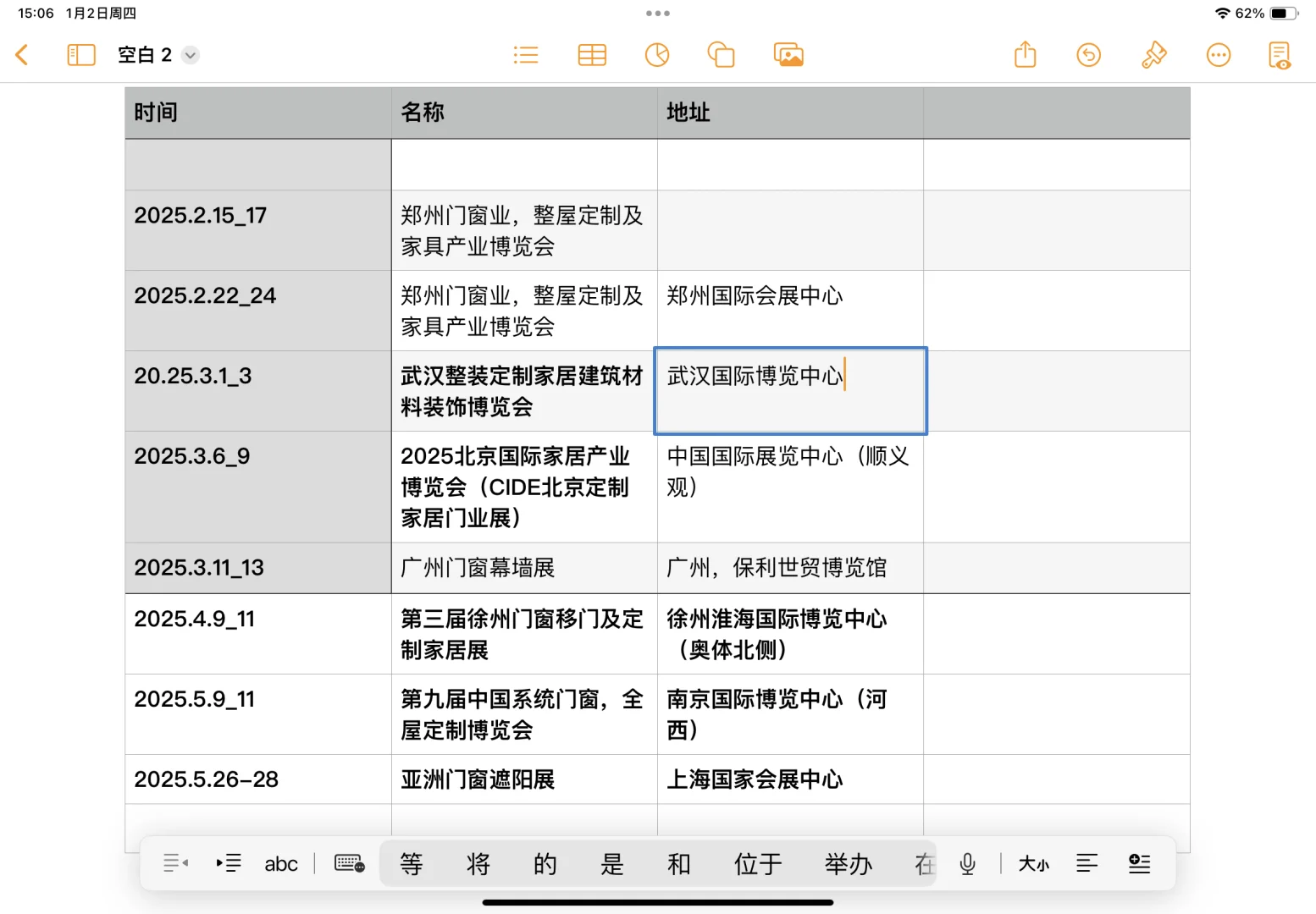 2025年上半年门窗展会合集