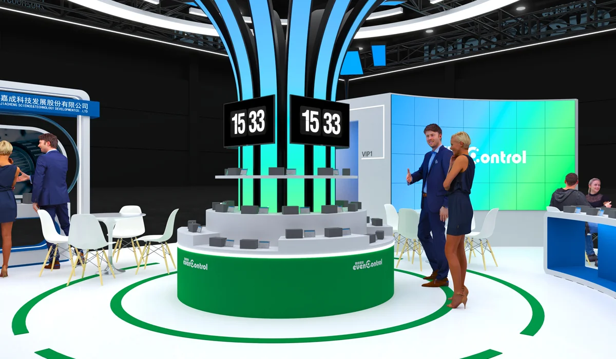 ?现代科技感展位设计布置搭建?上海电子展
