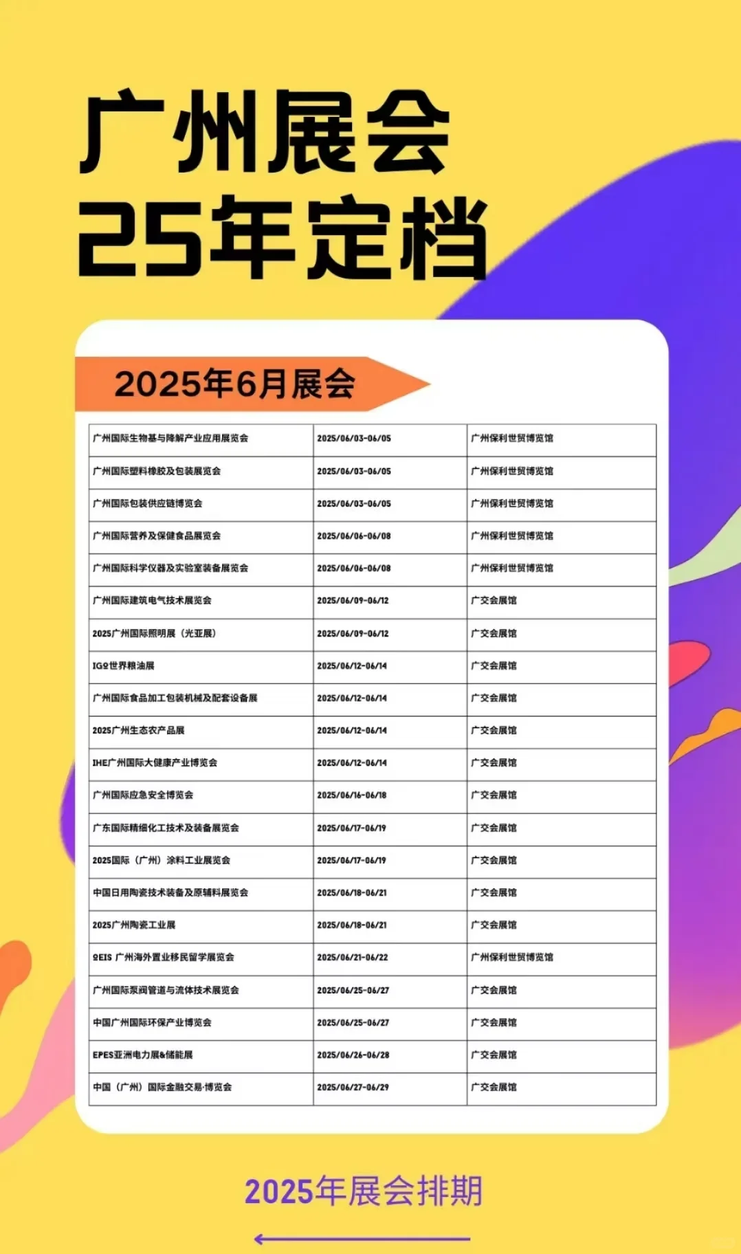 2025年广州展会订档