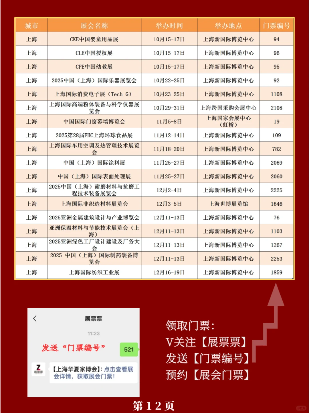 新❗上海2025年展会排期一览表（共308场）