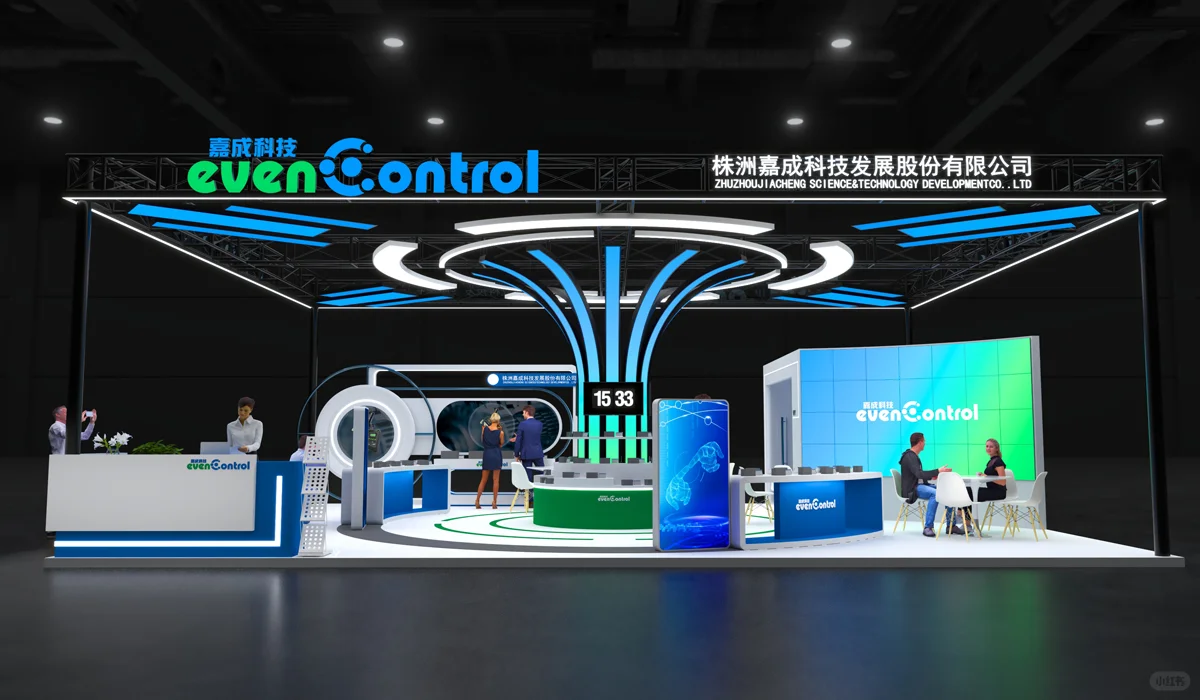?现代科技感展位设计布置搭建?上海电子展