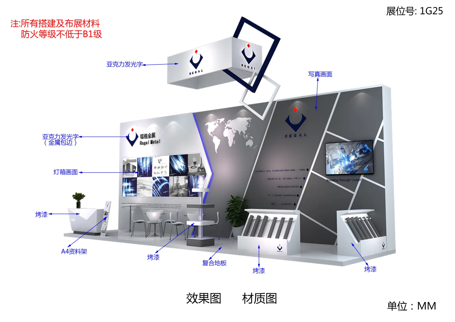 展台材料图?我就说上网能学到真东西吧