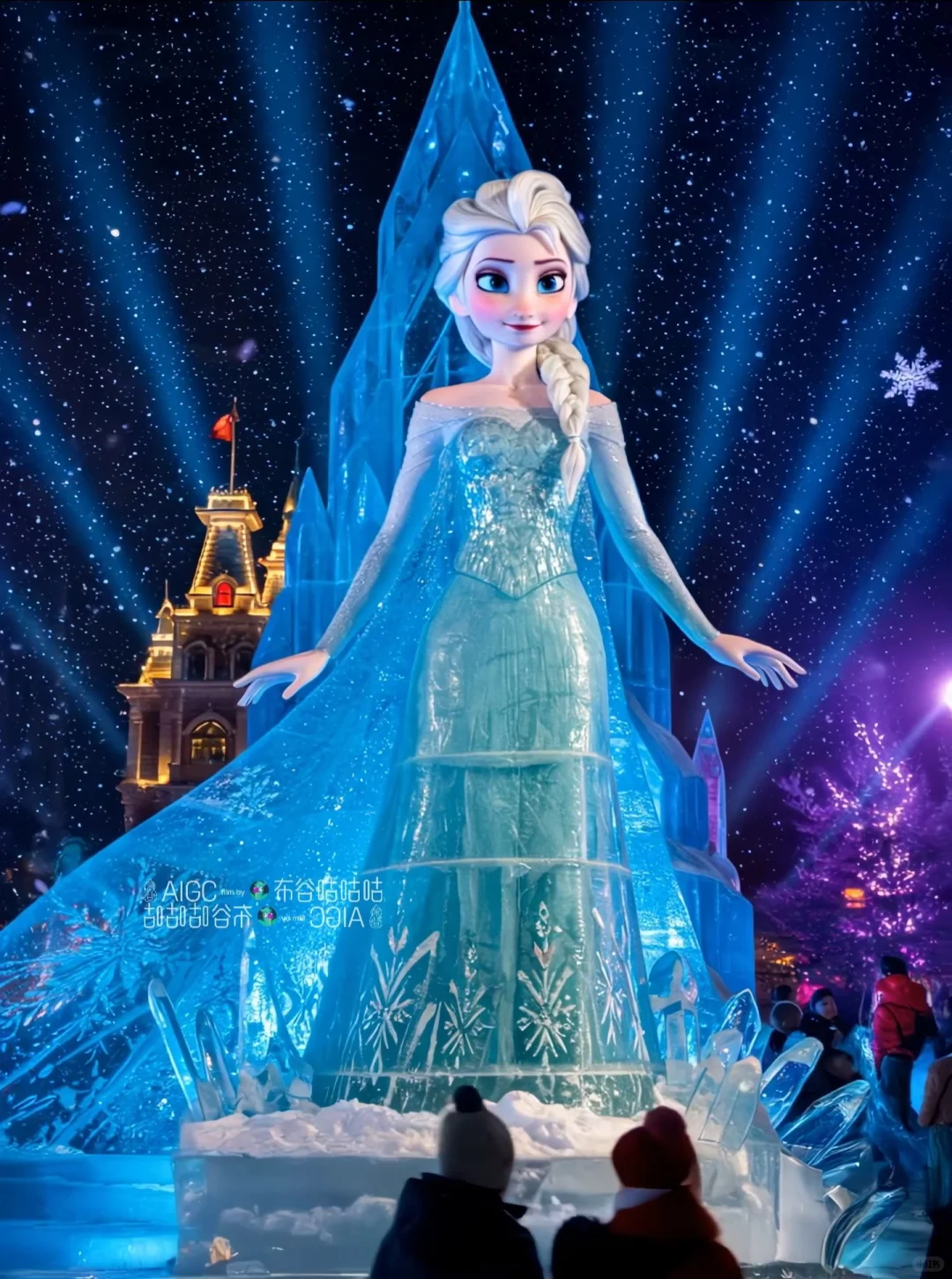 艾莎冰雕也太美了吧！❄️