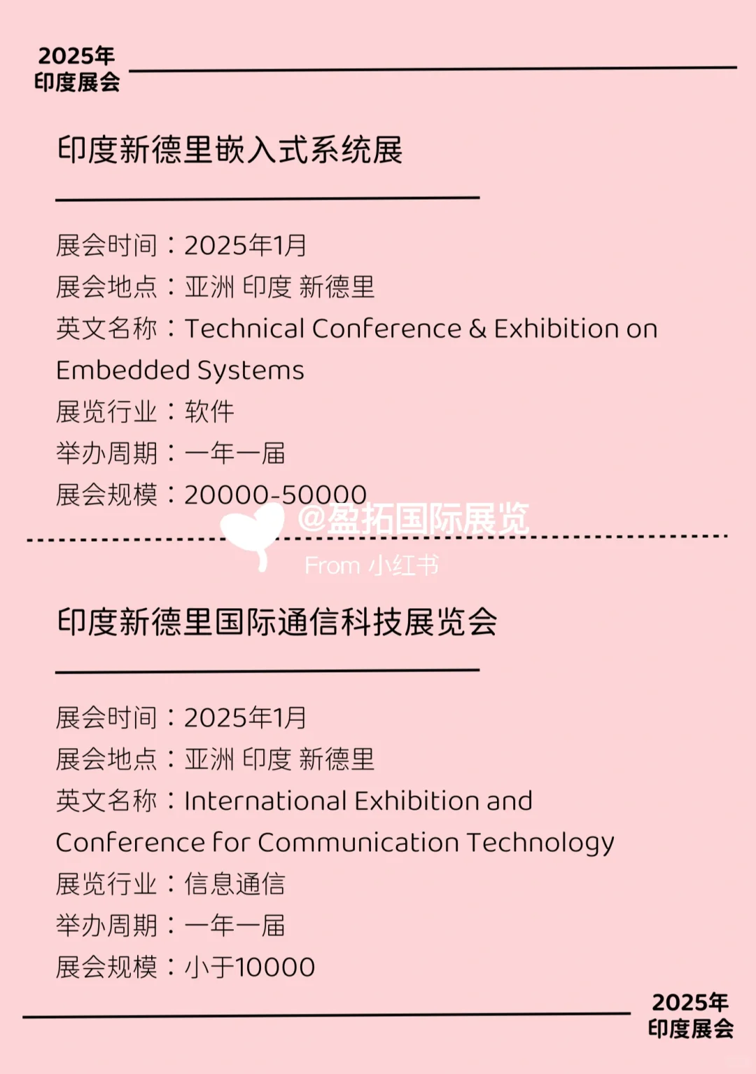 2025年??印度热门展会信息第二弹
