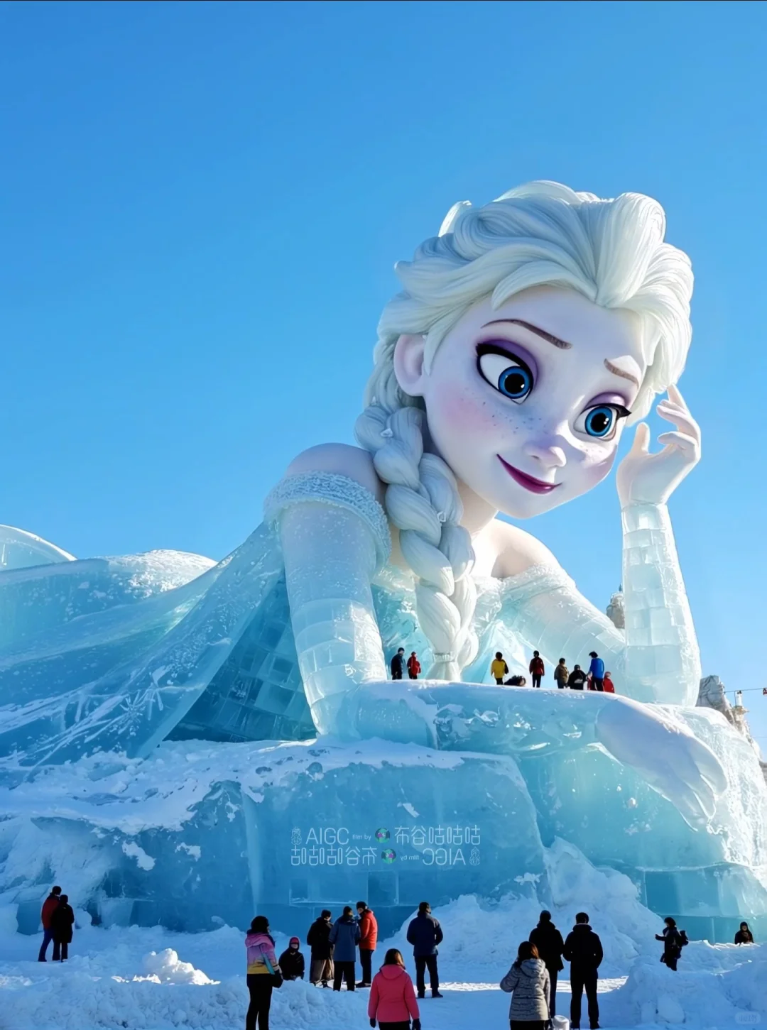 艾莎冰雕也太美了吧！❄️
