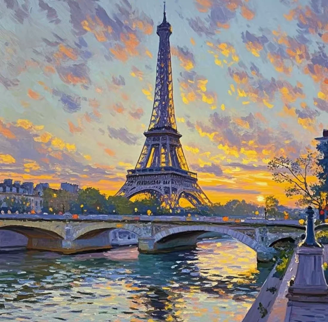 城市标志性建筑：埃菲尔铁塔