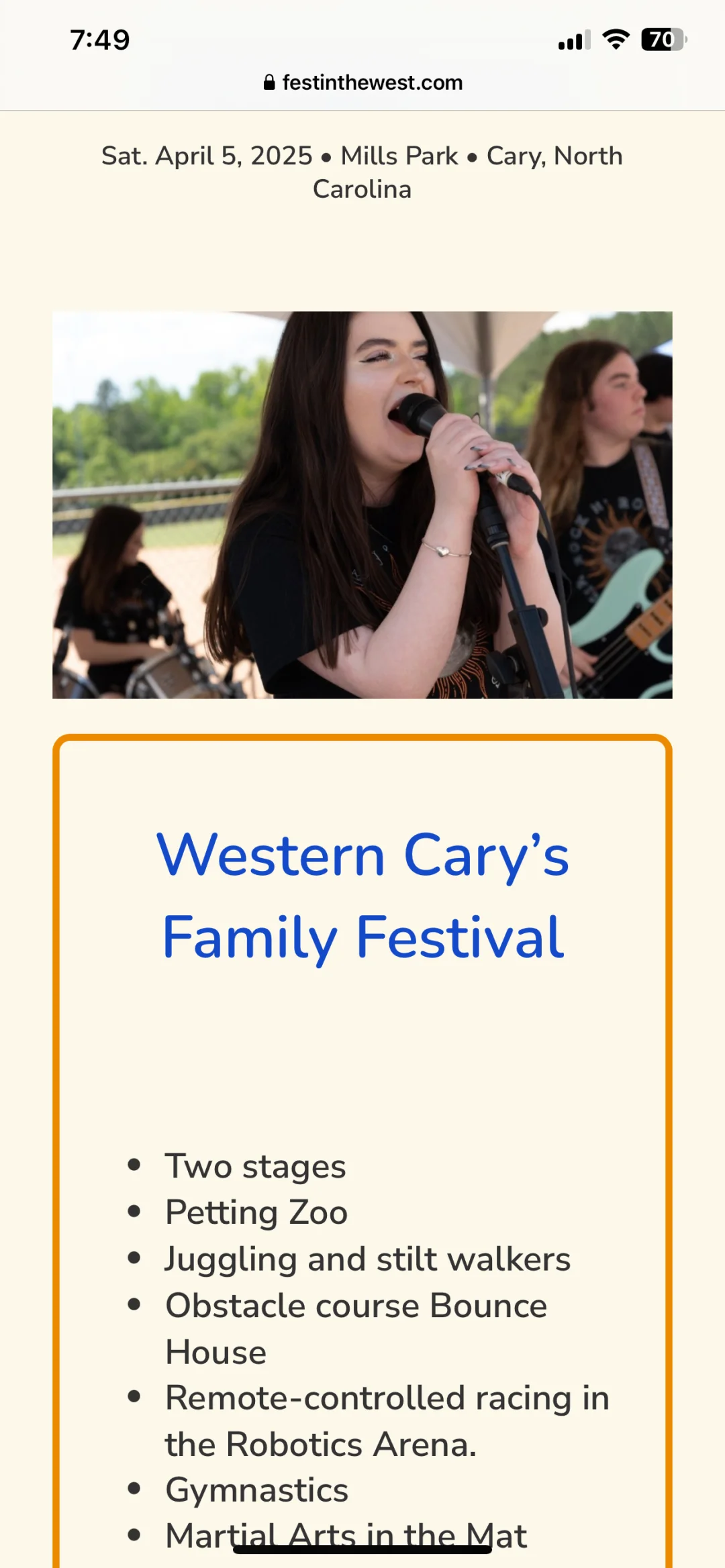 北卡2025上半年大型活动(记得收藏)