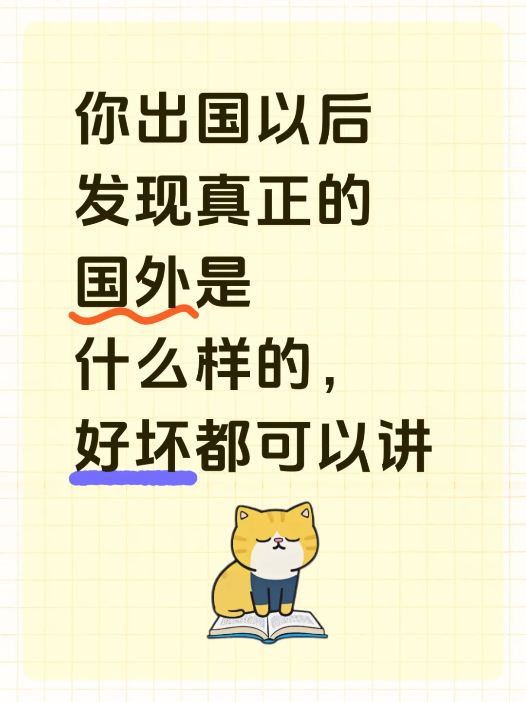 你出国以后发现真正的国外是什么样的。