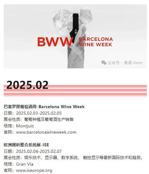 2025西班牙巴塞罗那商业展会大全