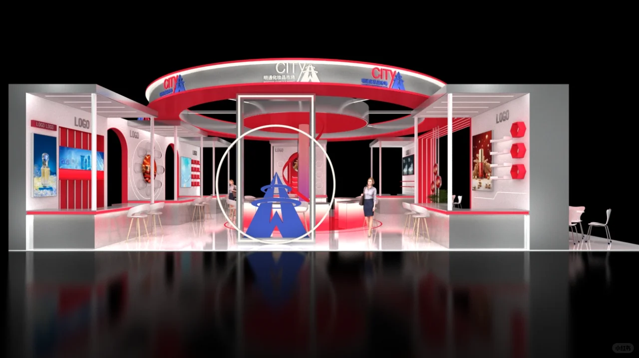 美博会简约时尚风展会设计方案分享