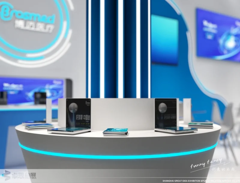 ?‍⚕展会设计✖医疗展｜蓝白三面开创意