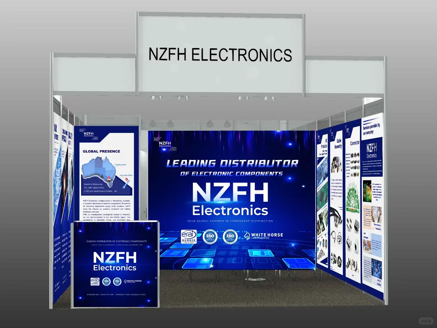 国际展会|科技风展板|甲方返图咯！