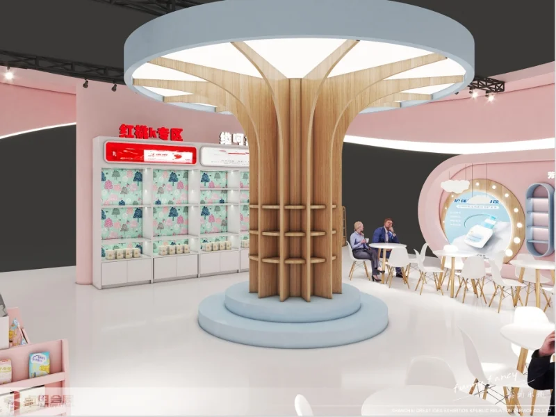 ?展会设计✖美妆展|粉色圆环设计