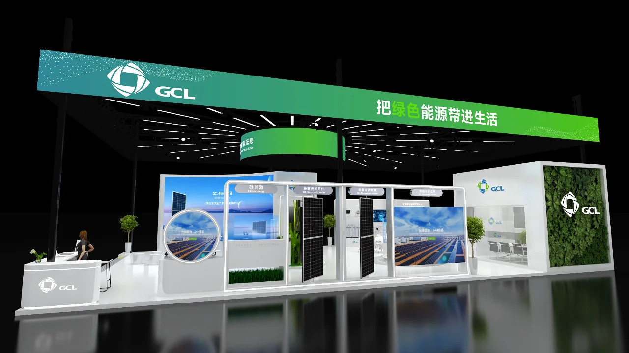 ??渐变色展台，进博会搭建