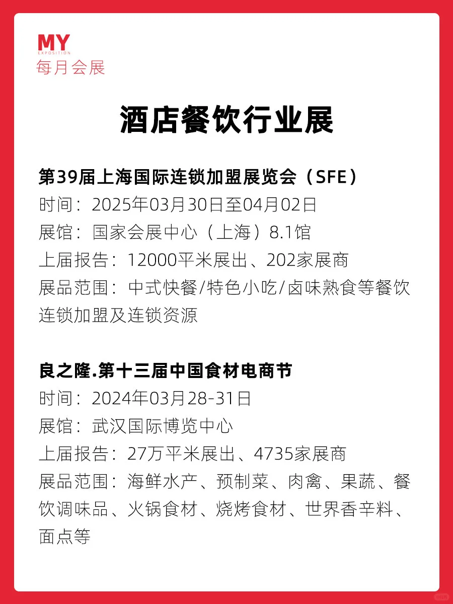 展会盘点｜2025酒店餐饮展推荐