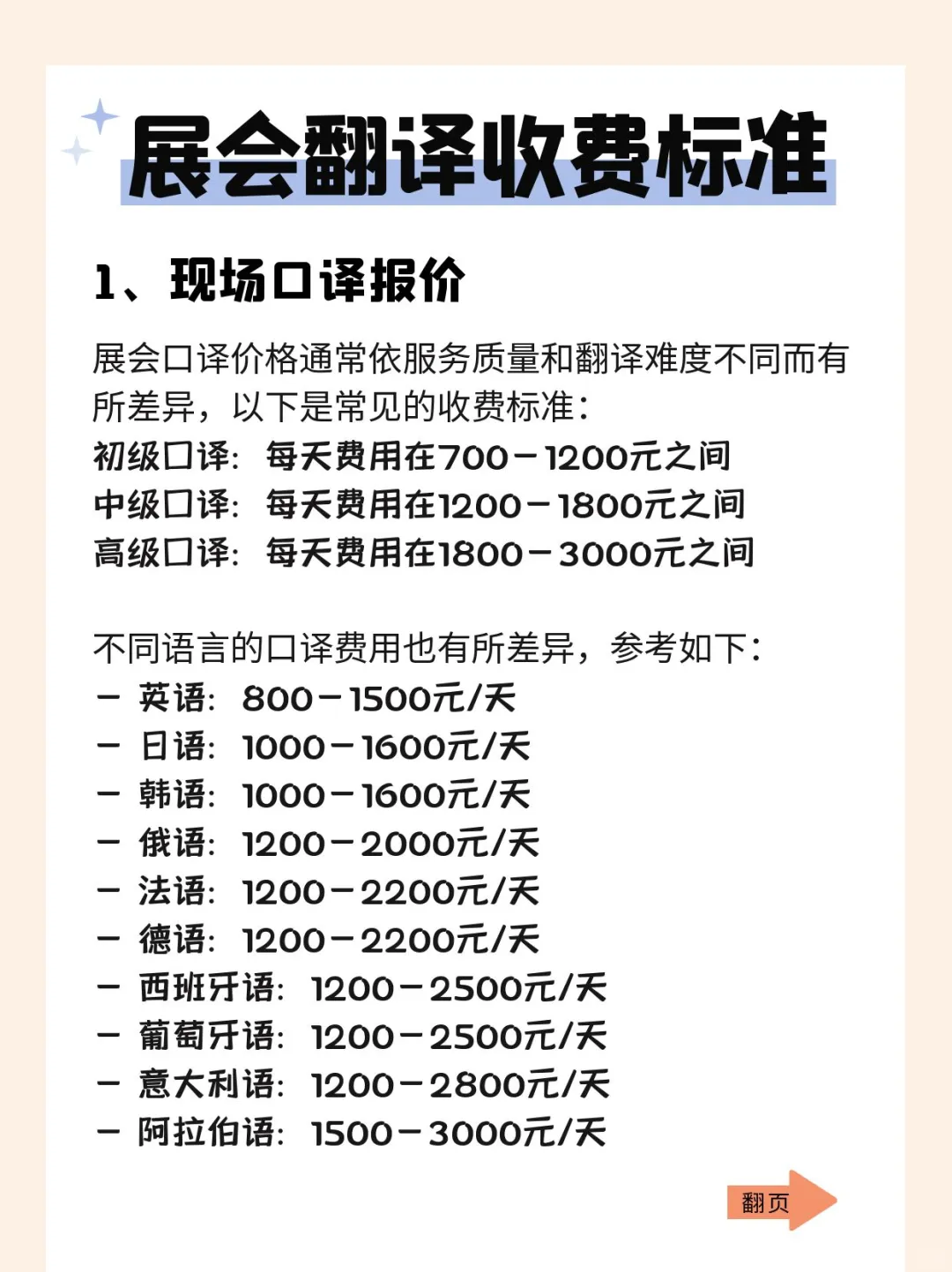展会现场口译费用揭秘！展会翻译价格一览