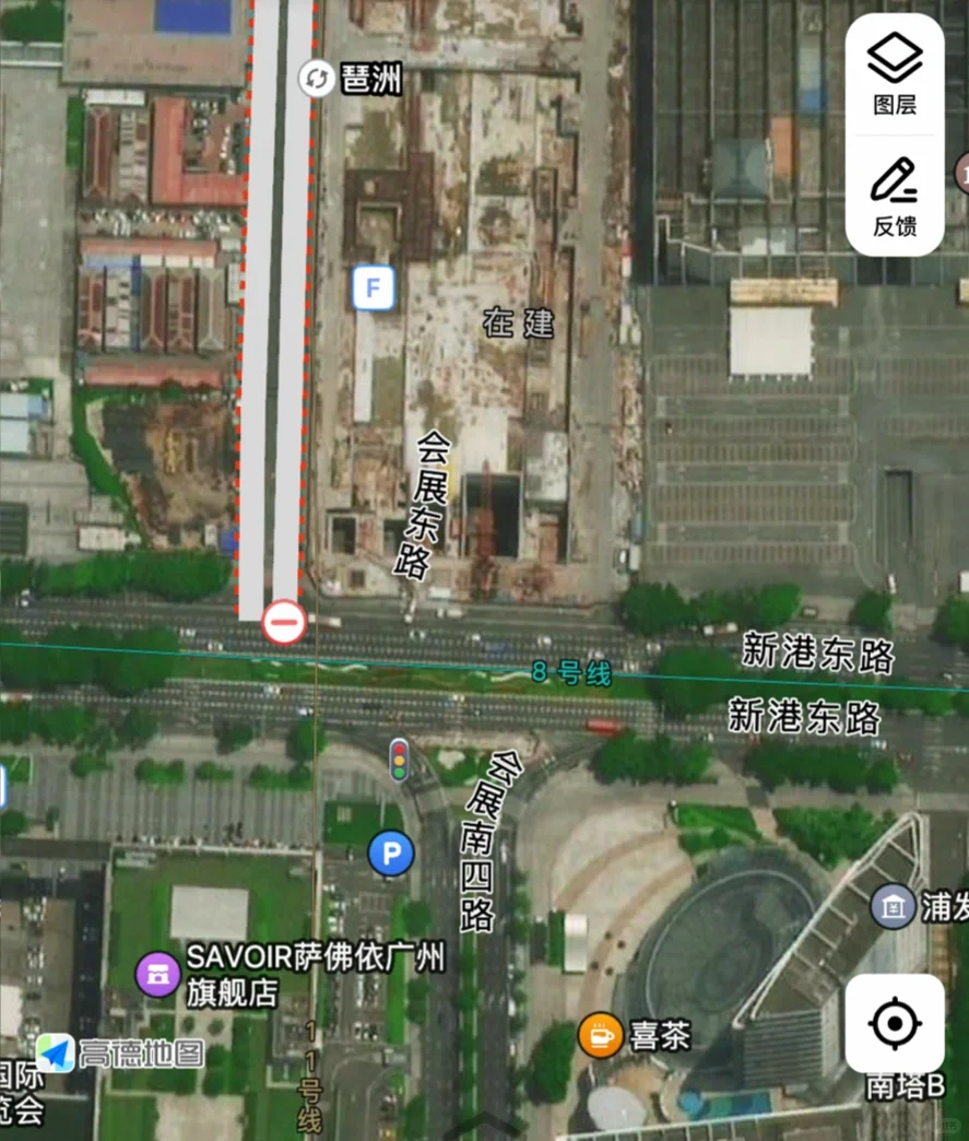 会展东路和新港东路交叉口会变成十字路口吗