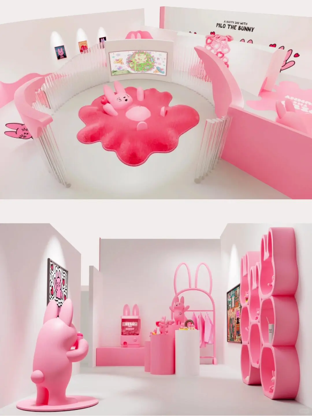 粉色少女心展会设计‖可爱又精致的展位设计