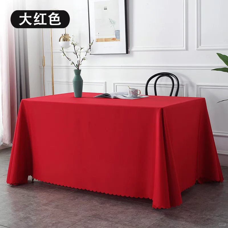 桌布定制LOGO印刷宣传广告展会红色商用桌布