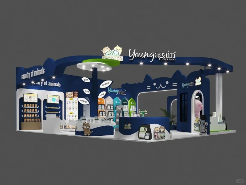 ?展会设计✖宠物展 | 蓝白经典创意设计