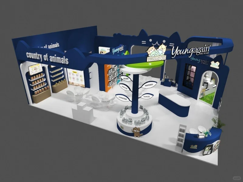 ?展会设计✖宠物展 | 蓝白经典创意设计