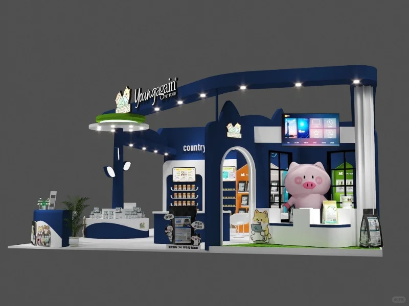 ?展会设计✖宠物展 | 蓝白经典创意设计