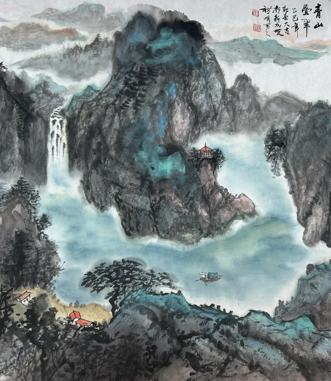 青山叠翠 - 山水画