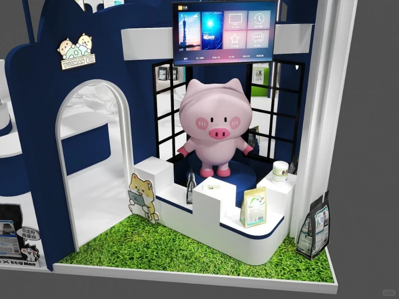 ?展会设计✖宠物展 | 蓝白经典创意设计