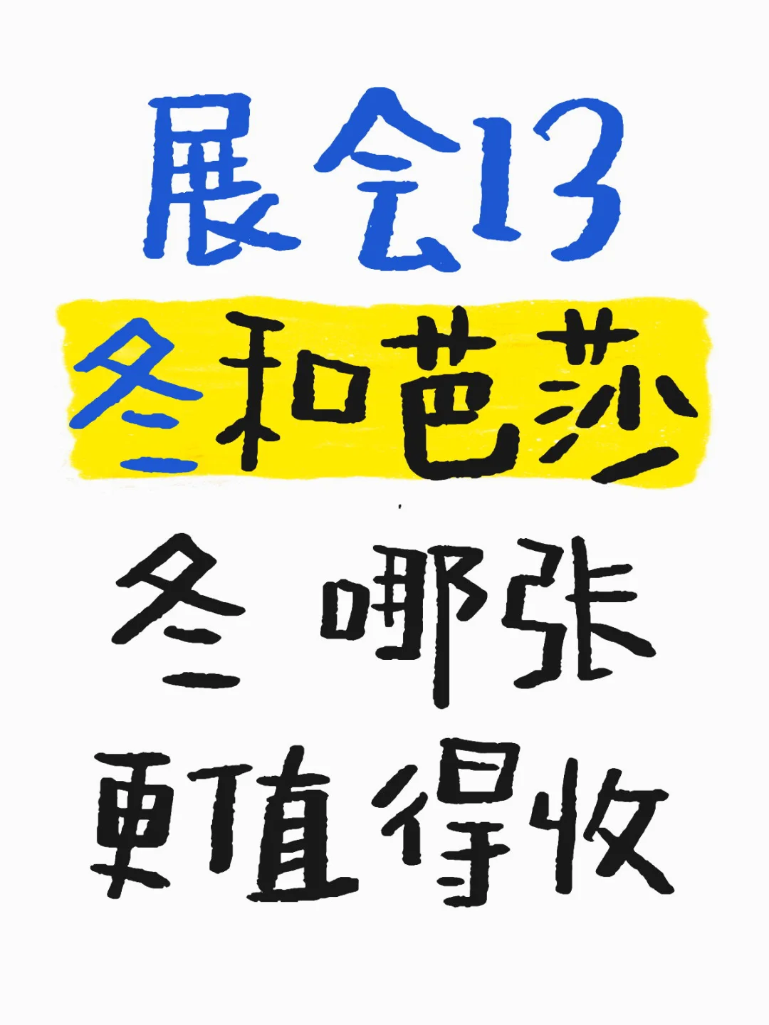 展会13冬和芭莎冬 哪张更值得收
