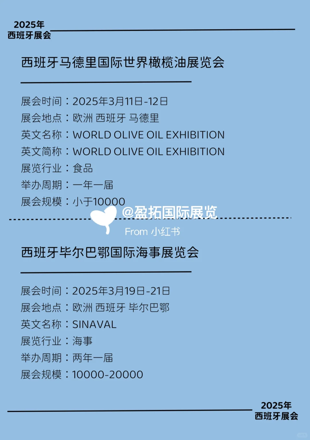 2025年??西班牙热门展会信息第四弹！！