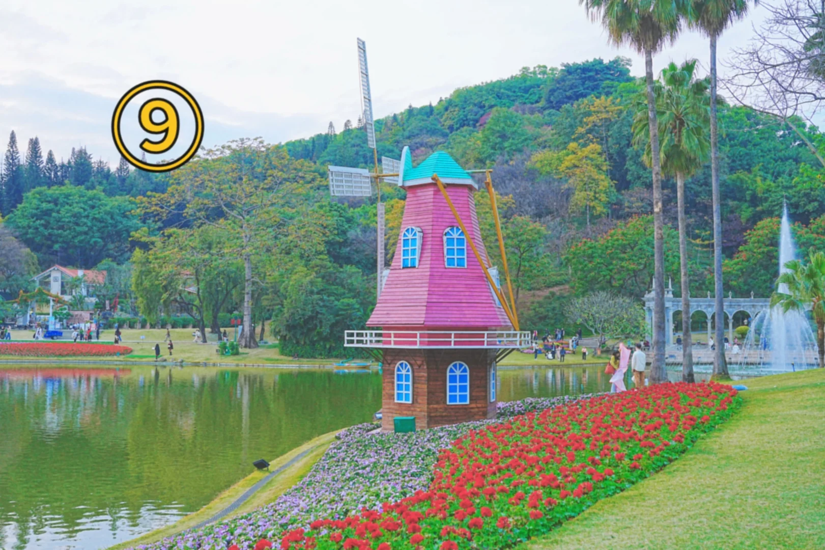 云台花园看?才8R，但人多?附避人机位