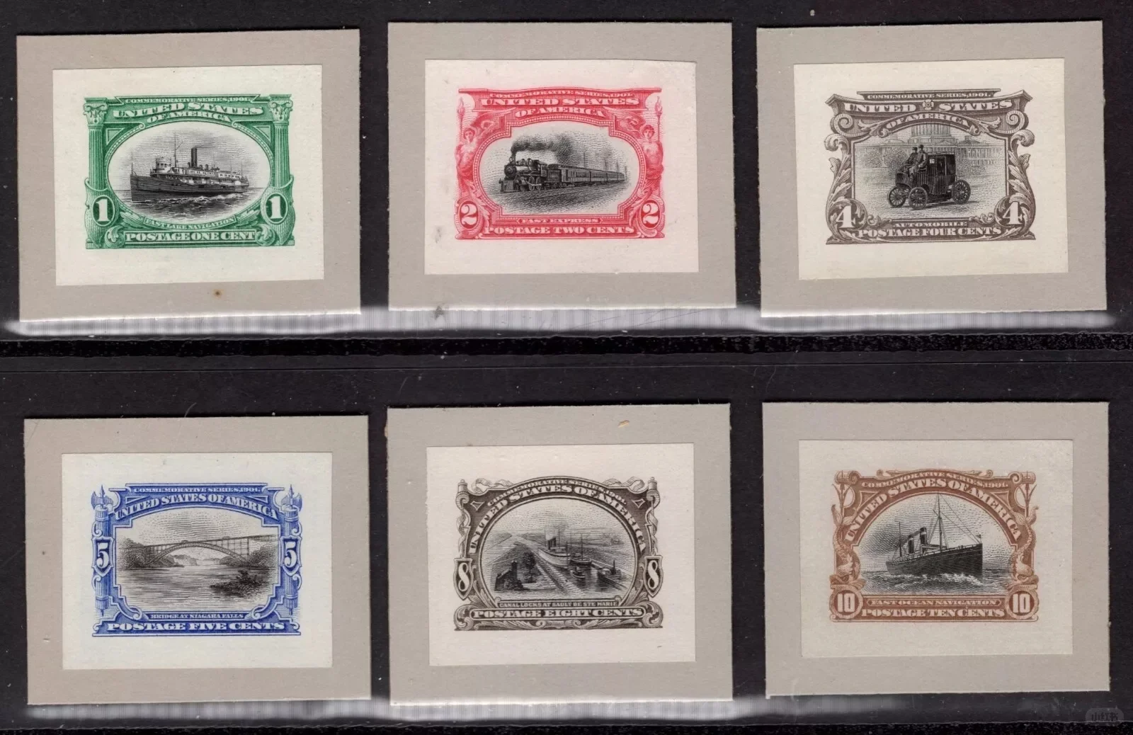 外国邮票，1901年美国泛美博览会邮票印样