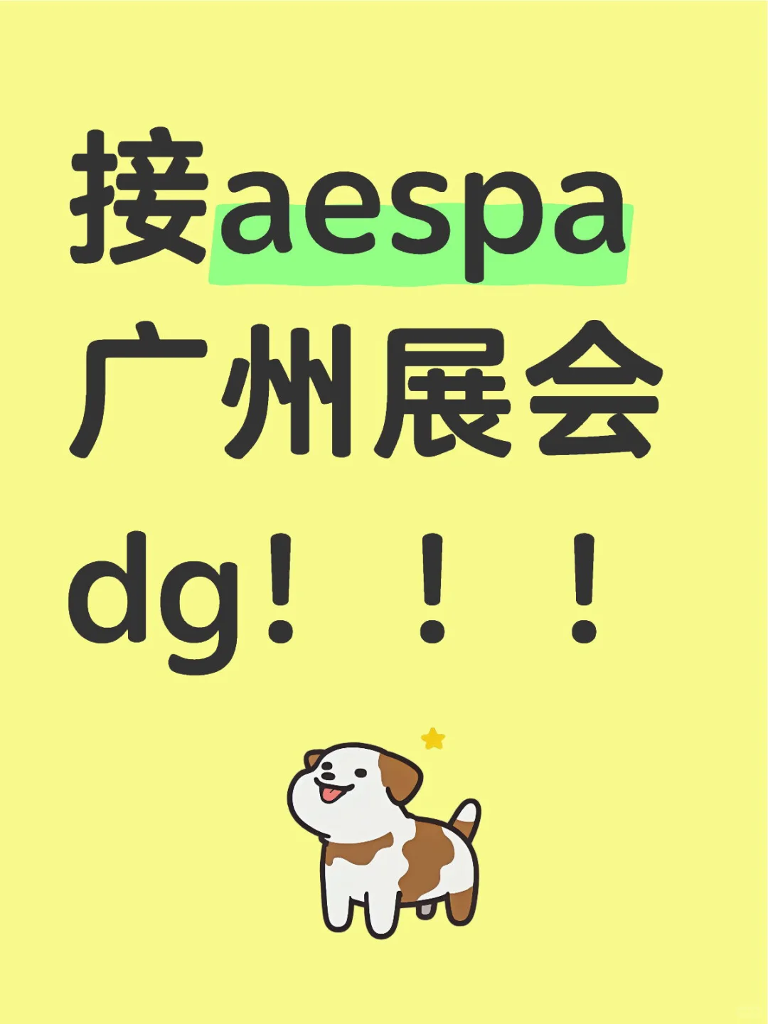接aespa广州展会dg！！！