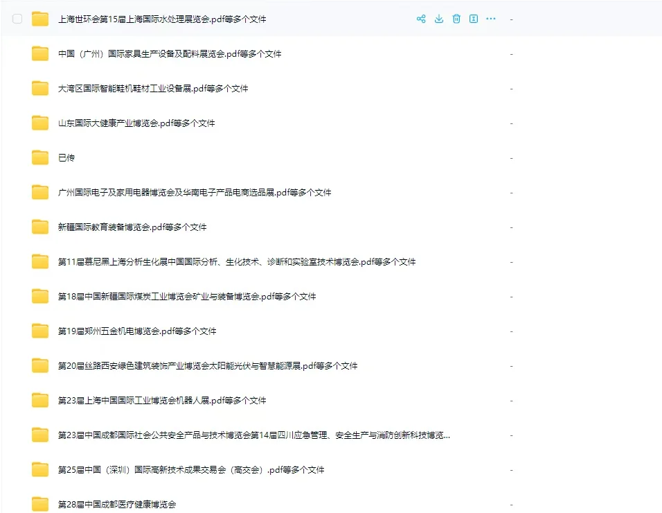 2023年全国展会会刊590本各行各业 精准