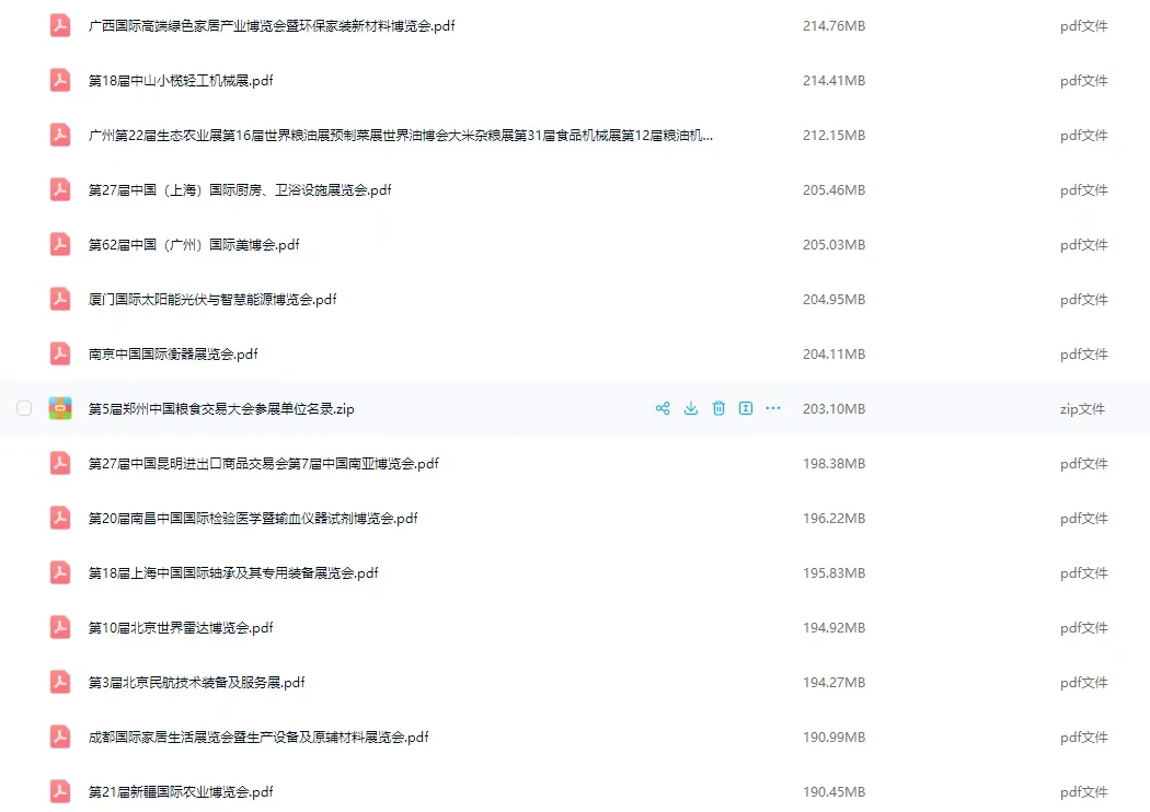 2023年全国展会会刊590本各行各业 精准