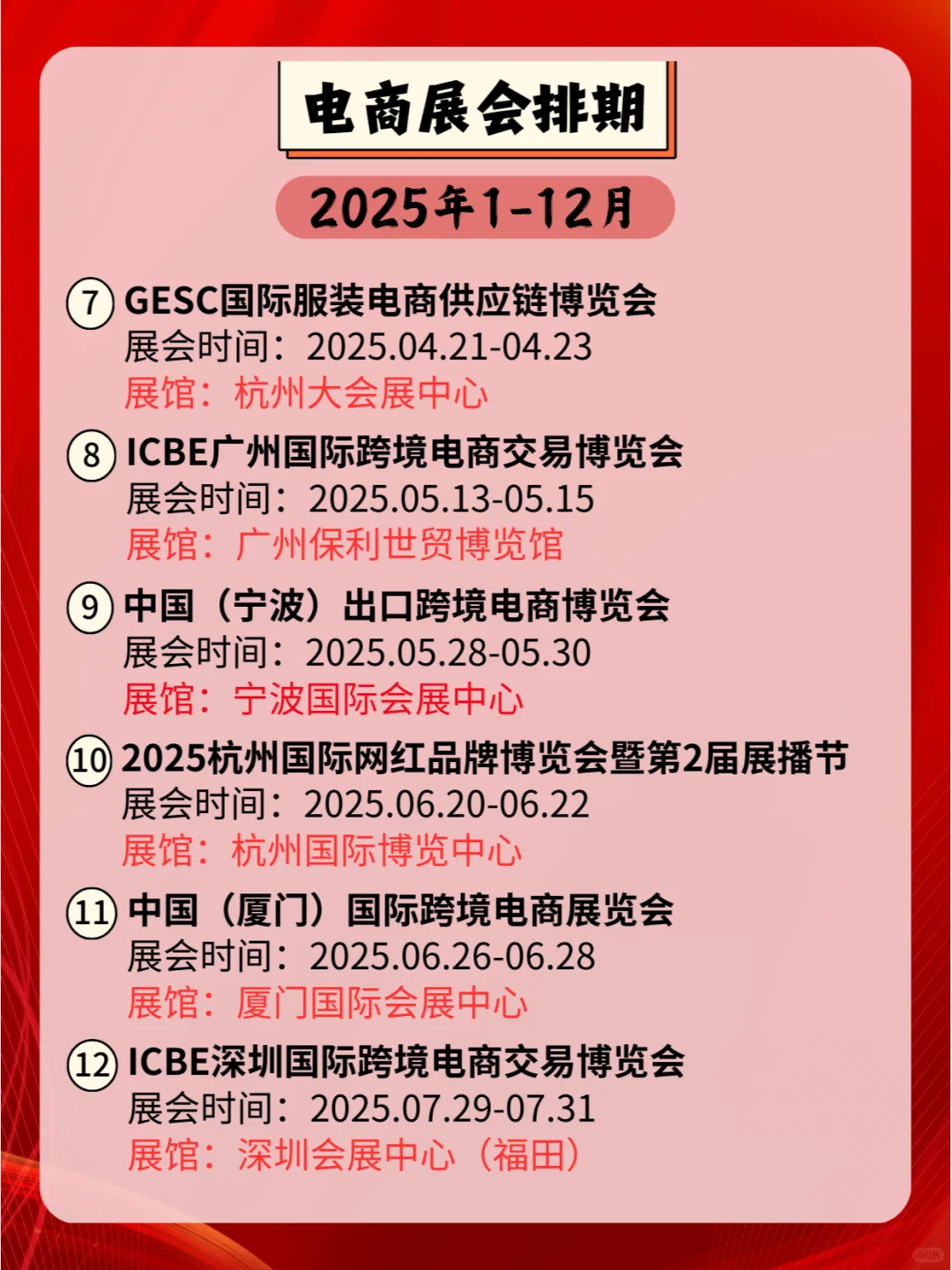 2025年电商展会排期，全国电商共谋新篇章！