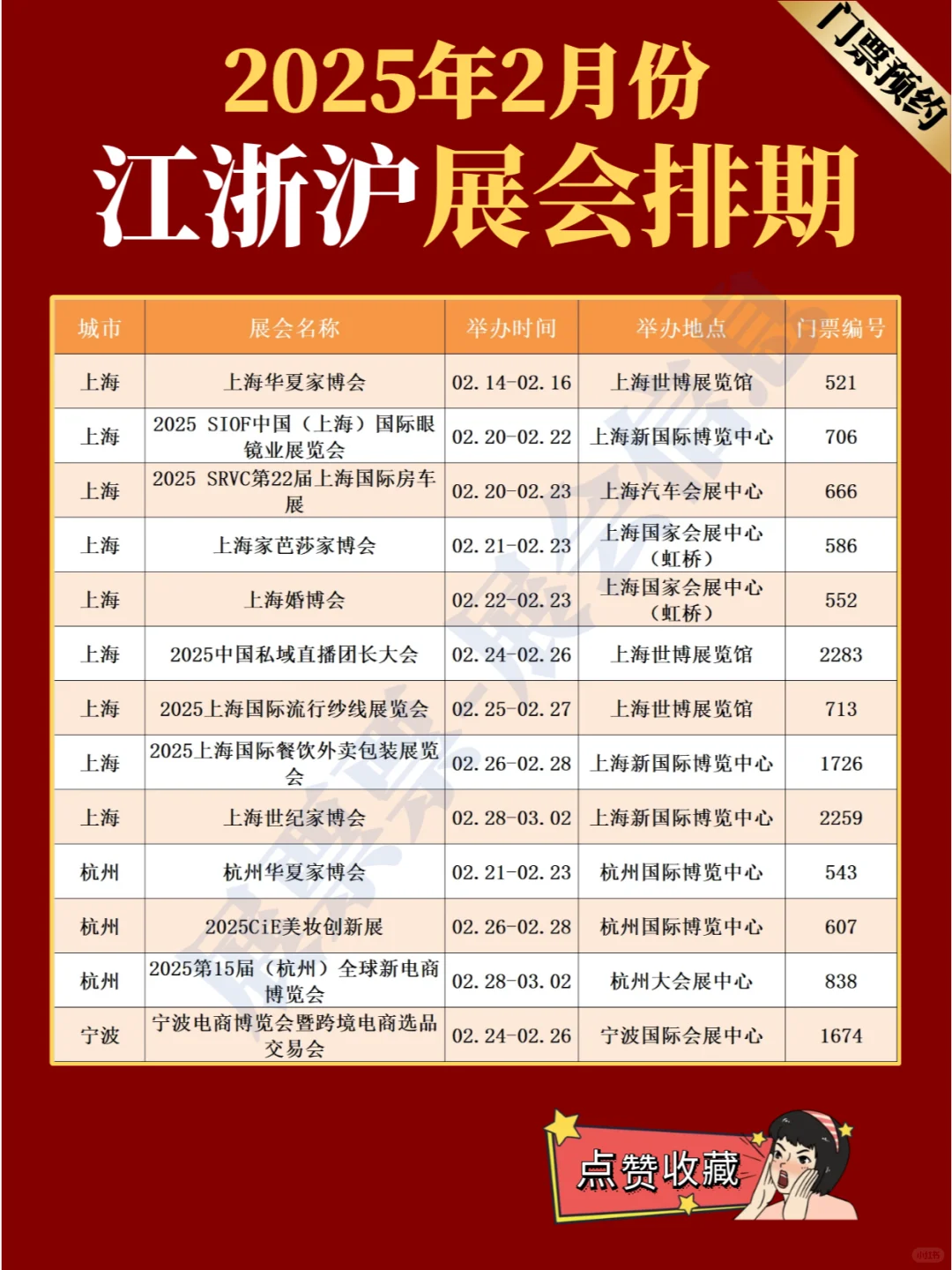 江浙沪展会 | 2025年2月展会排期（共26场）