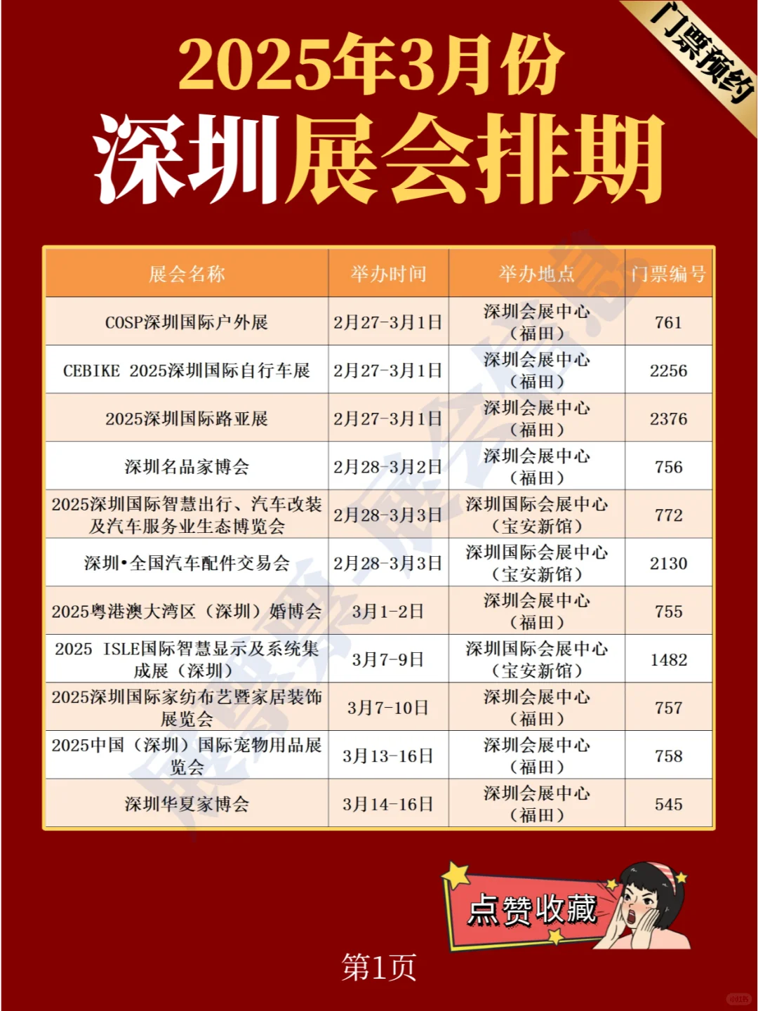 深圳展会 | 2025年3月展览排期表(共12场)